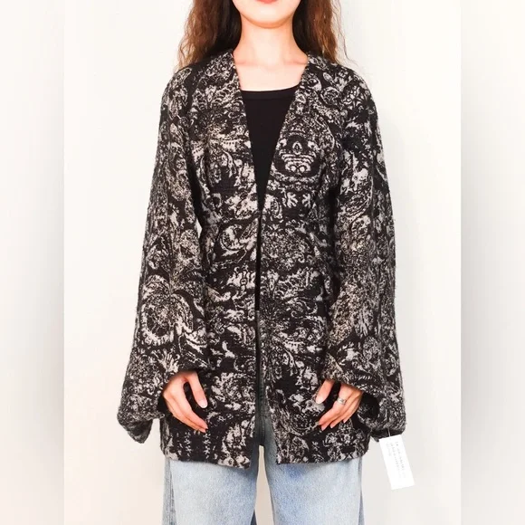 NWT Stella McCartney wool print kimono coat - Picture 1 of 9